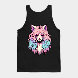 Anime cat girl pastel Tank Top